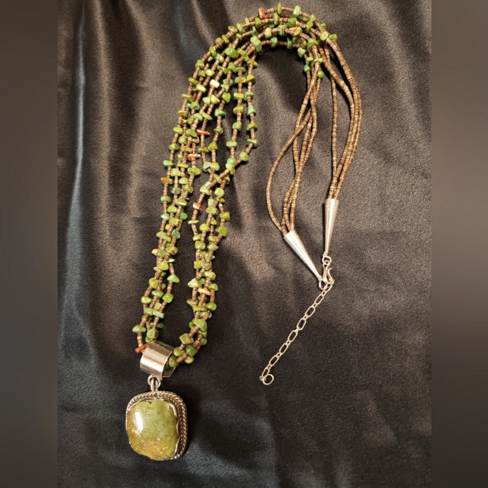 *SALE* Turquoise stone & Silver necklace - Marty Monte